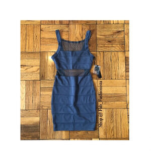 Sheer Mesh low back mini dress size small